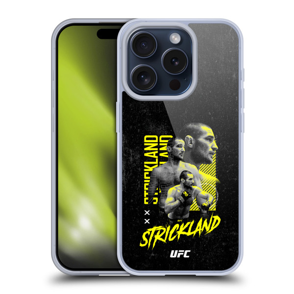 UFC Sean Strickland Posterized Soft Gel Case for Apple iPhone 15 Pro