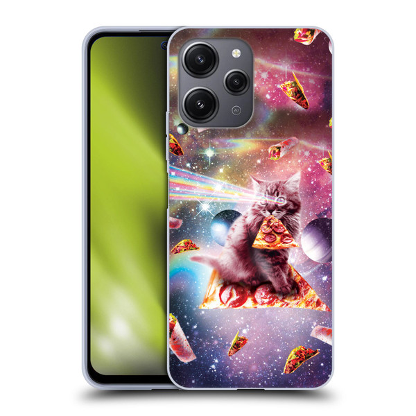 Random Galaxy Space Pizza Ride Outer Space Lazer Cat Soft Gel Case for Xiaomi Redmi 12