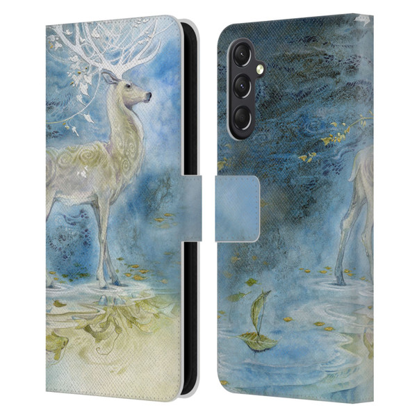 Stephanie Law Stag Sonata Cycle Deer Leather Book Wallet Case Cover For Samsung Galaxy A24 4G / M34 5G