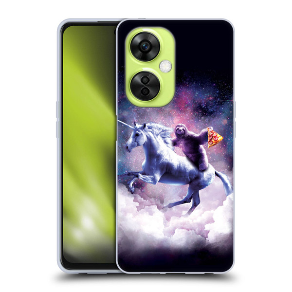 Random Galaxy Space Unicorn Ride Pizza Sloth Soft Gel Case for OnePlus Nord CE 3 Lite 5G