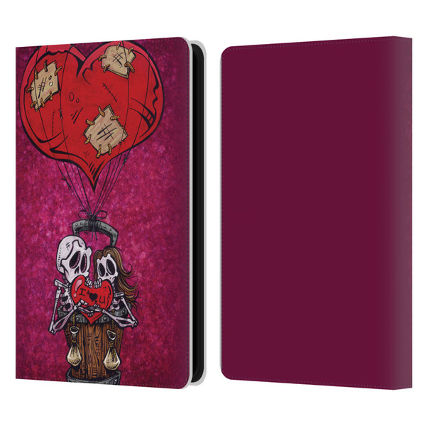 David Lozeau Colourful Grunge Day Of The Dead Leather Book Wallet Case Cover For Amazon Kindle Paperwhite 5 (2021)