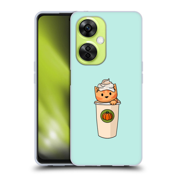 Beth Wilson Doodlecats Pumpkin Spice Latte Soft Gel Case for OnePlus Nord CE 3 Lite 5G