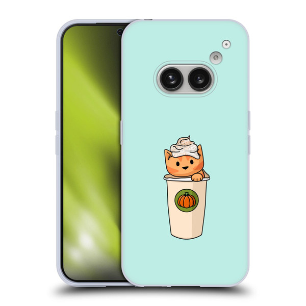 Beth Wilson Doodlecats Pumpkin Spice Latte Soft Gel Case for Nothing Phone (2a)