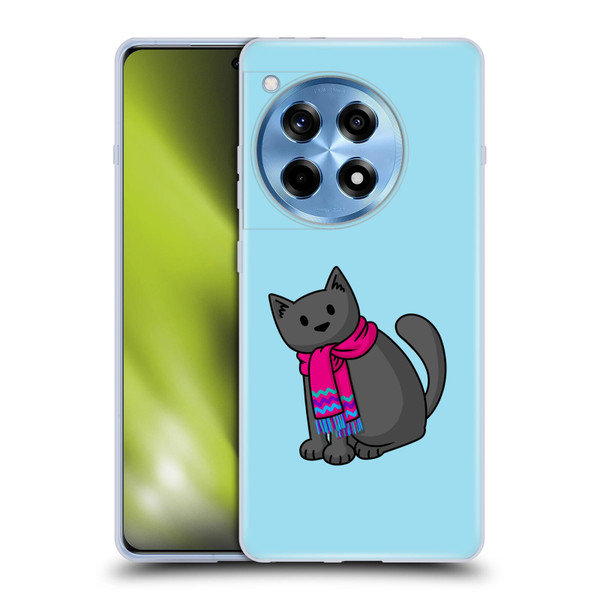 Beth Wilson Doodlecats Cold In A Scarf Soft Gel Case for OnePlus 12R