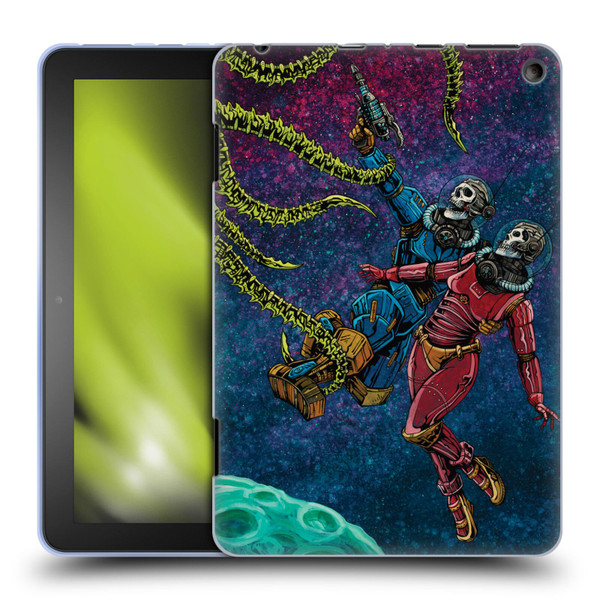 David Lozeau Colourful Grunge Astronaut Space Couple Love Soft Gel Case for Amazon Fire HD 8/Fire HD 8 Plus 2020