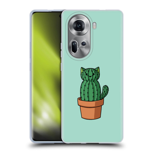 Beth Wilson Doodlecats Cactus Soft Gel Case for OPPO Reno11