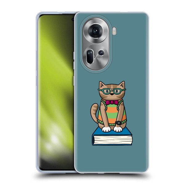 Beth Wilson Doodlecats Nerd Soft Gel Case for OPPO Reno11