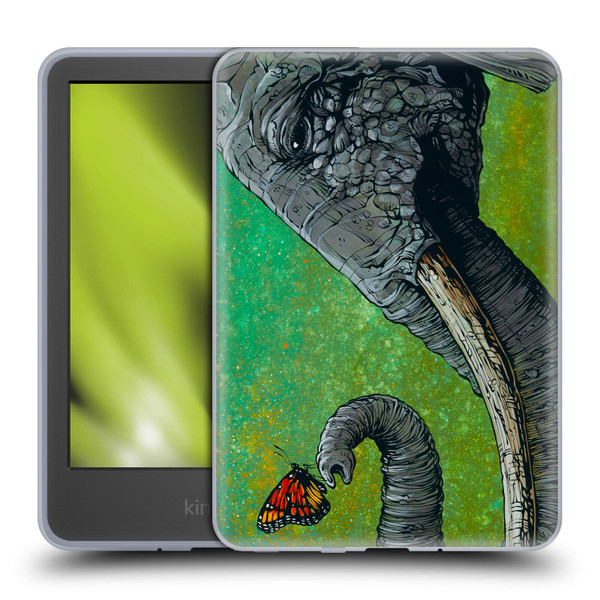 David Lozeau Colourful Grunge The Elephant Soft Gel Case for Amazon Kindle 11th Gen 6in 2022