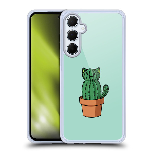 Beth Wilson Doodlecats Cactus Soft Gel Case for Samsung Galaxy A55 5G