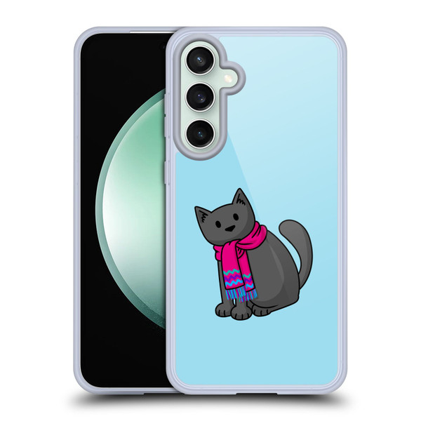 Beth Wilson Doodlecats Cold In A Scarf Soft Gel Case for Samsung Galaxy S23 FE 5G