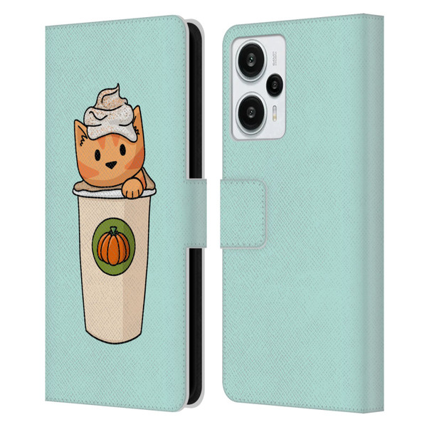 Beth Wilson Doodlecats Pumpkin Spice Latte Leather Book Wallet Case Cover For Xiaomi Redmi Note 12T