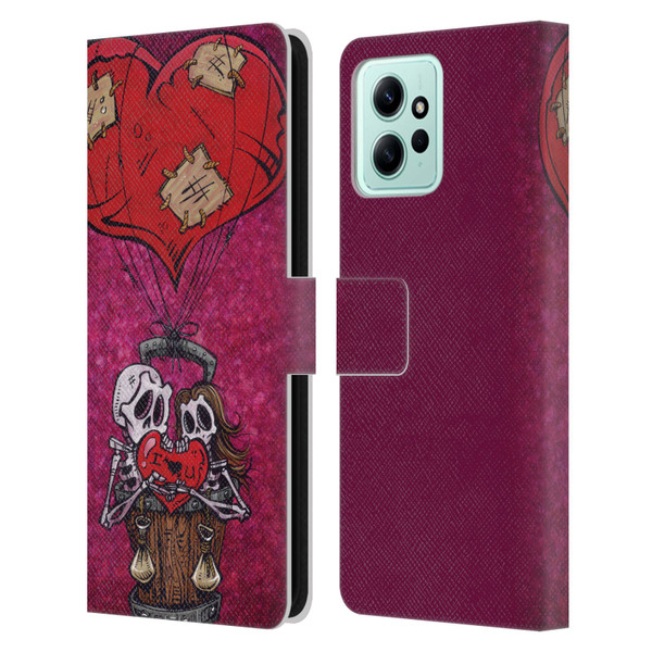 David Lozeau Colourful Grunge Day Of The Dead Leather Book Wallet Case Cover For Xiaomi Redmi 12