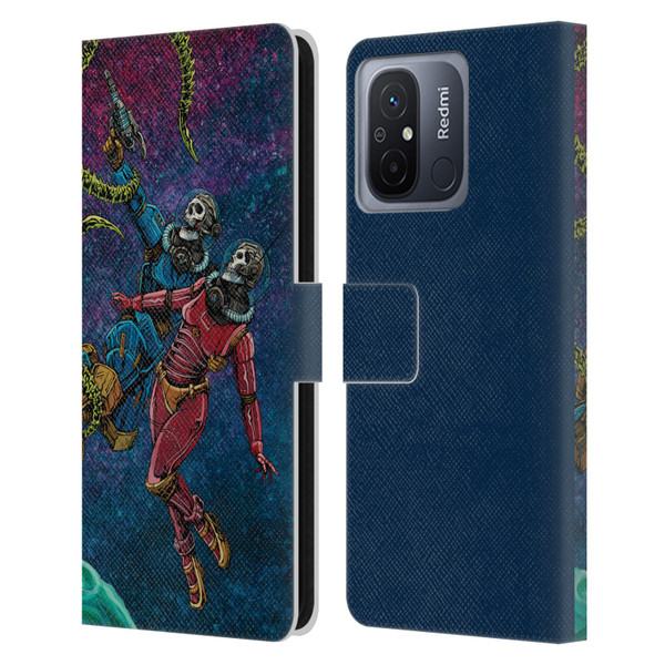 David Lozeau Colourful Grunge Astronaut Space Couple Love Leather Book Wallet Case Cover For Xiaomi Redmi 12C