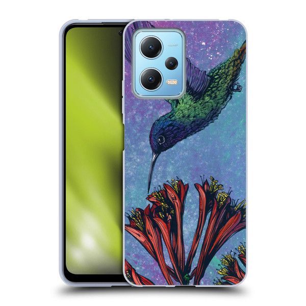 David Lozeau Colourful Grunge The Hummingbird Soft Gel Case for Xiaomi Redmi Note 12 5G