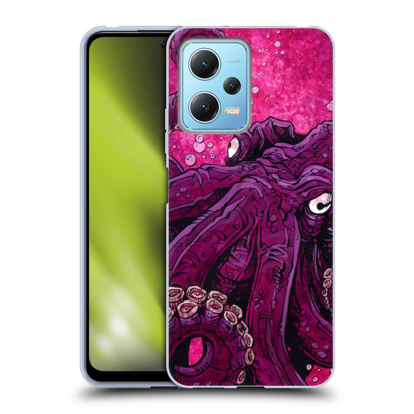 David Lozeau Colourful Grunge Octopus Squid Soft Gel Case for Xiaomi Redmi Note 12 5G