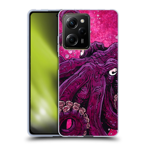 David Lozeau Colourful Grunge Octopus Squid Soft Gel Case for Xiaomi Redmi Note 12 Pro 5G