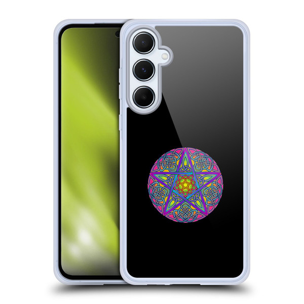 Beth Wilson Celtic Knot Stars Pagan Wicca Pentacle Soft Gel Case for Samsung Galaxy A55 5G