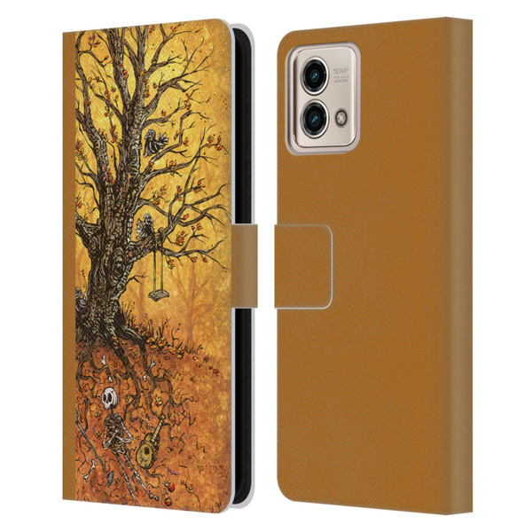 David Lozeau Colourful Art Tree Of Life Leather Book Wallet Case Cover For Motorola Moto G Stylus 5G 2023