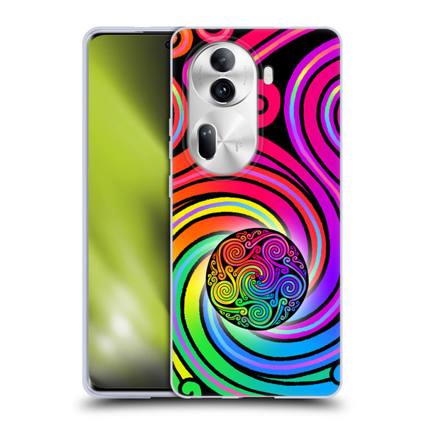 Beth Wilson Rainbow Celtic Knots Spirals Soft Gel Case for OPPO Reno11 Pro