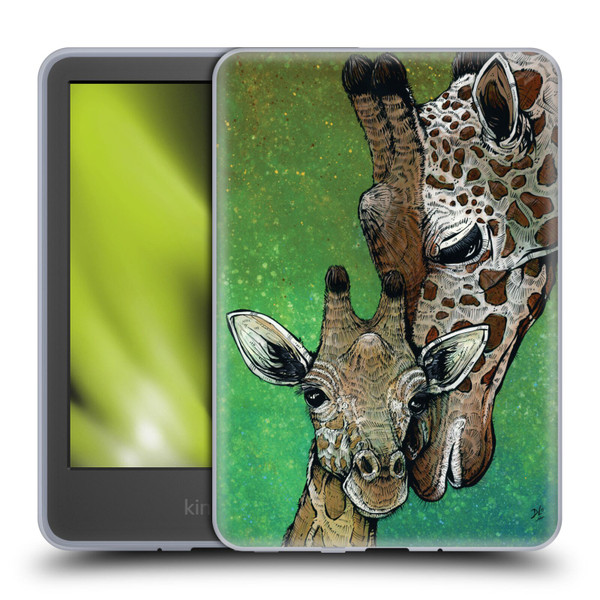 David Lozeau Colourful Art Giraffe Soft Gel Case for Amazon Kindle 11th Gen 6in 2022