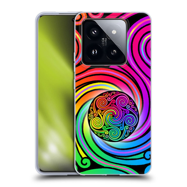 Beth Wilson Rainbow Celtic Knots Spirals Soft Gel Case for Xiaomi 14 Pro