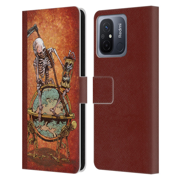 David Lozeau Colourful Art Memento Mori Leather Book Wallet Case Cover For Xiaomi Redmi 12C