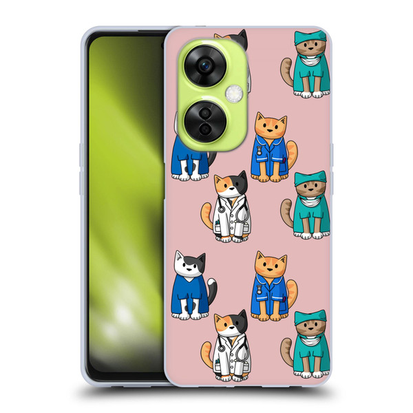 Beth Wilson Doodle Cats 2 Professionals Soft Gel Case for OnePlus Nord CE 3 Lite 5G