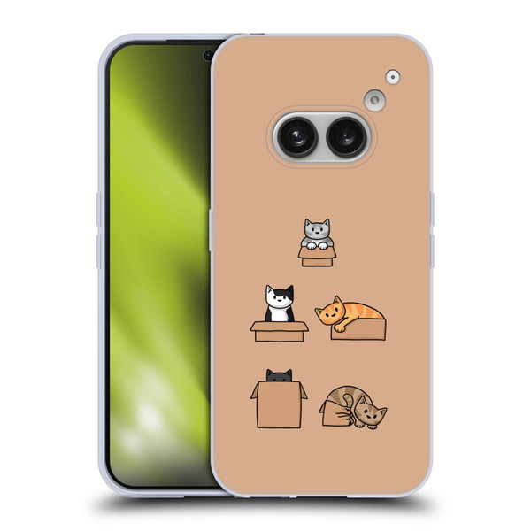 Beth Wilson Doodle Cats 2 Boxes Soft Gel Case for Nothing Phone (2a)