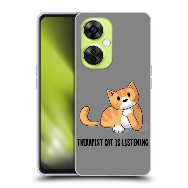 Beth Wilson Doodle Cats 2 Therapist Soft Gel Case for OnePlus Nord CE 3 Lite 5G