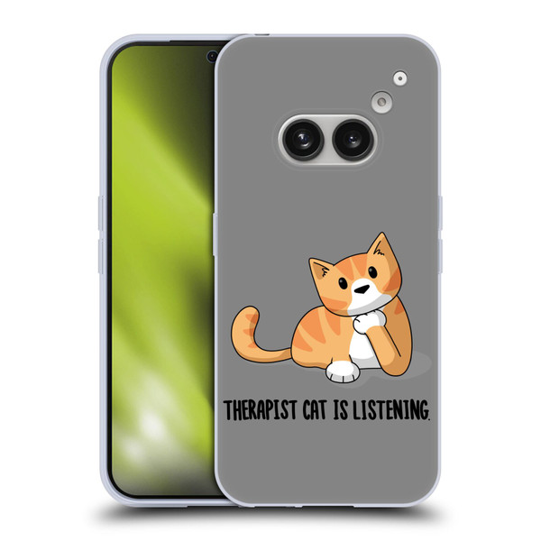 Beth Wilson Doodle Cats 2 Therapist Soft Gel Case for Nothing Phone (2a)
