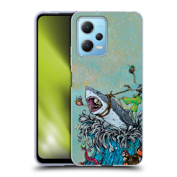 David Lozeau Colourful Art Surfing Soft Gel Case for Xiaomi Redmi Note 12 5G