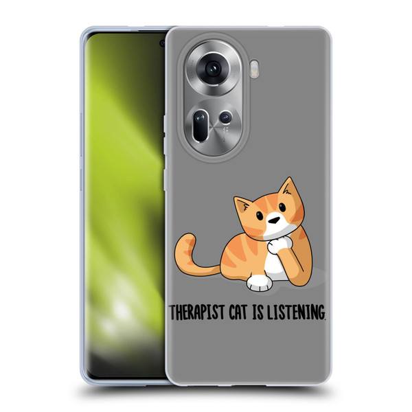 Beth Wilson Doodle Cats 2 Therapist Soft Gel Case for OPPO Reno11