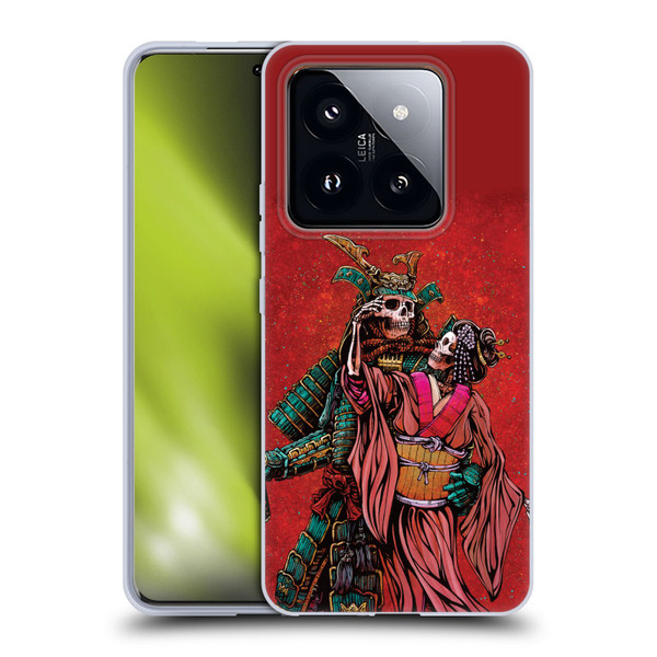 David Lozeau Colourful Art Samurai And Geisha Soft Gel Case for Xiaomi 14 Pro