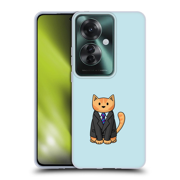 Beth Wilson Doodle Cats 2 Business Suit Soft Gel Case for OPPO Reno11 F 5G / F25 Pro 5G