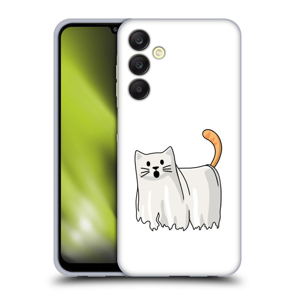 Beth Wilson Doodle Cats 2 Halloween Ghost Soft Gel Case for Samsung Galaxy A25 5G