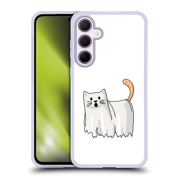 Beth Wilson Doodle Cats 2 Halloween Ghost Soft Gel Case for Samsung Galaxy A35 5G