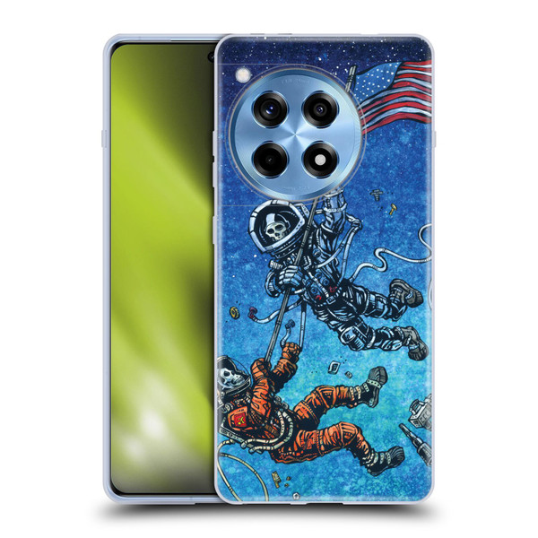 David Lozeau Skeleton Grunge Astronaut Battle Soft Gel Case for OnePlus 12R