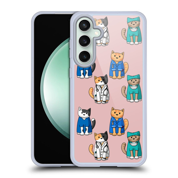 Beth Wilson Doodle Cats 2 Professionals Soft Gel Case for Samsung Galaxy S23 FE 5G
