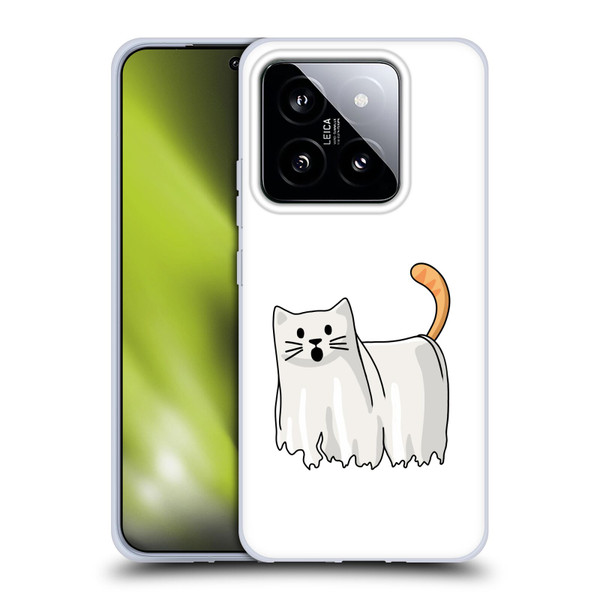 Beth Wilson Doodle Cats 2 Halloween Ghost Soft Gel Case for Xiaomi 14