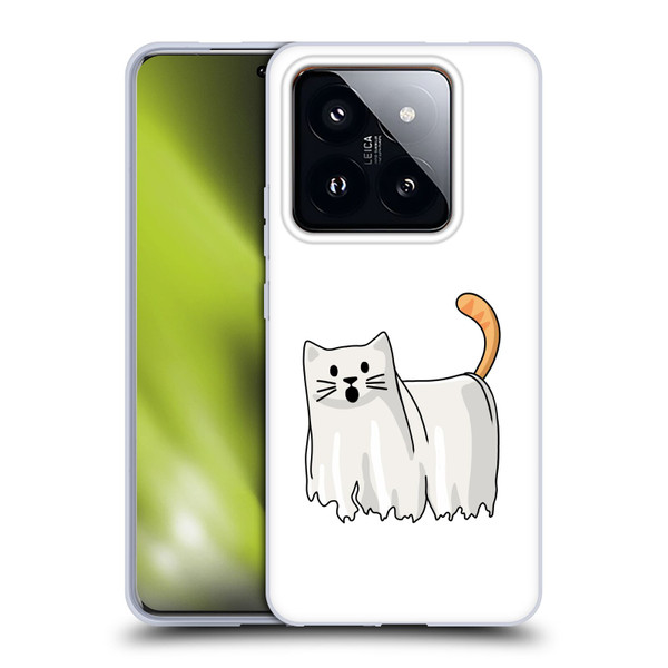 Beth Wilson Doodle Cats 2 Halloween Ghost Soft Gel Case for Xiaomi 14 Pro