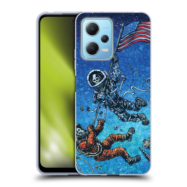 David Lozeau Skeleton Grunge Astronaut Battle Soft Gel Case for Xiaomi Redmi Note 12 5G