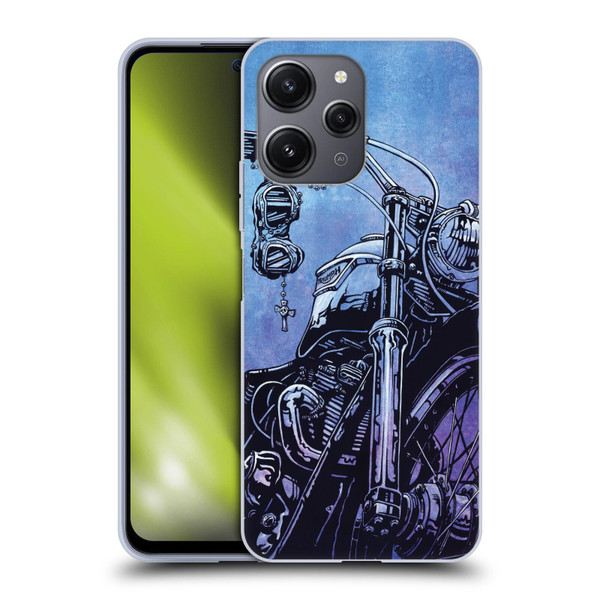 David Lozeau Skeleton Grunge Motorcycle Soft Gel Case for Xiaomi Redmi 12