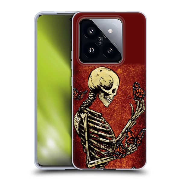 David Lozeau Skeleton Grunge Butterflies Soft Gel Case for Xiaomi 14 Pro