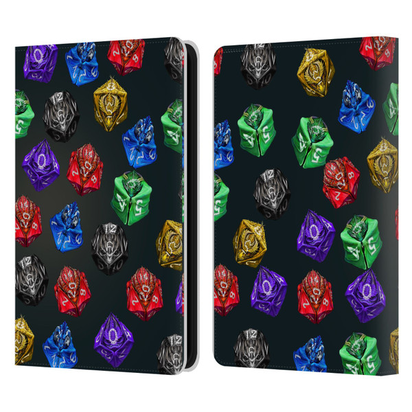 Stanley Morrison Art Six Dragons Gaming Dice Set Leather Book Wallet Case Cover For Amazon Kindle 11th Gen 6in 2022