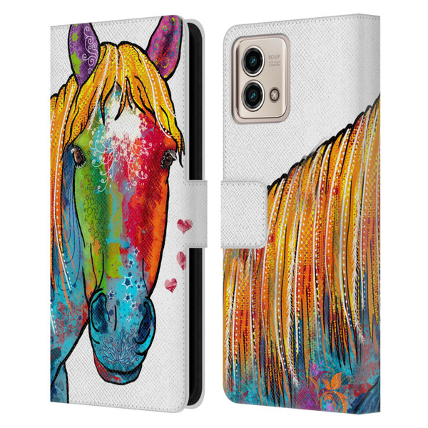 Duirwaigh Animals Horse Leather Book Wallet Case Cover For Motorola Moto G Stylus 5G 2023