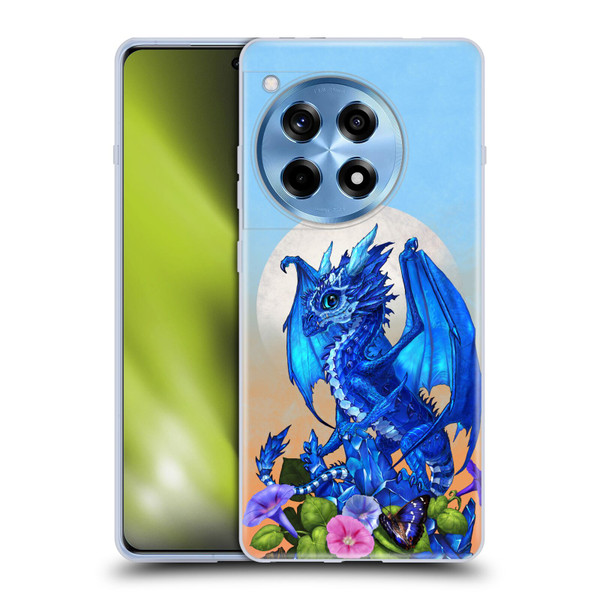 Stanley Morrison Art Blue Sapphire Dragon & Flowers Soft Gel Case for OnePlus 12R
