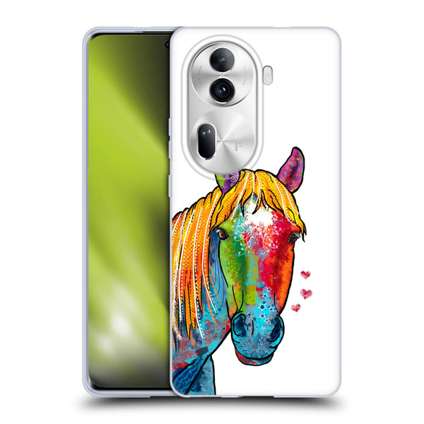 Duirwaigh Animals Horse Soft Gel Case for OPPO Reno11 Pro