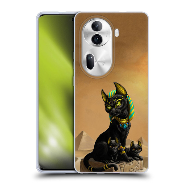 Stanley Morrison Art Egyptian Bastet Cat & Kittens Soft Gel Case for OPPO Reno11 Pro