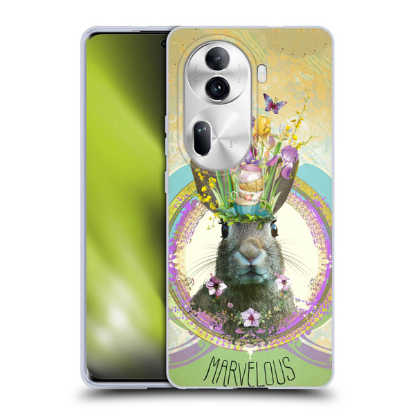 Duirwaigh Boho Animals Rabbit Soft Gel Case for OPPO Reno11 Pro
