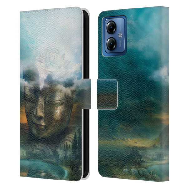 Duirwaigh God Buddha Leather Book Wallet Case Cover For Motorola Moto G14